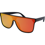 Ollie Premium Polarised Shield Sunglasses - Matt Black Red Mirror